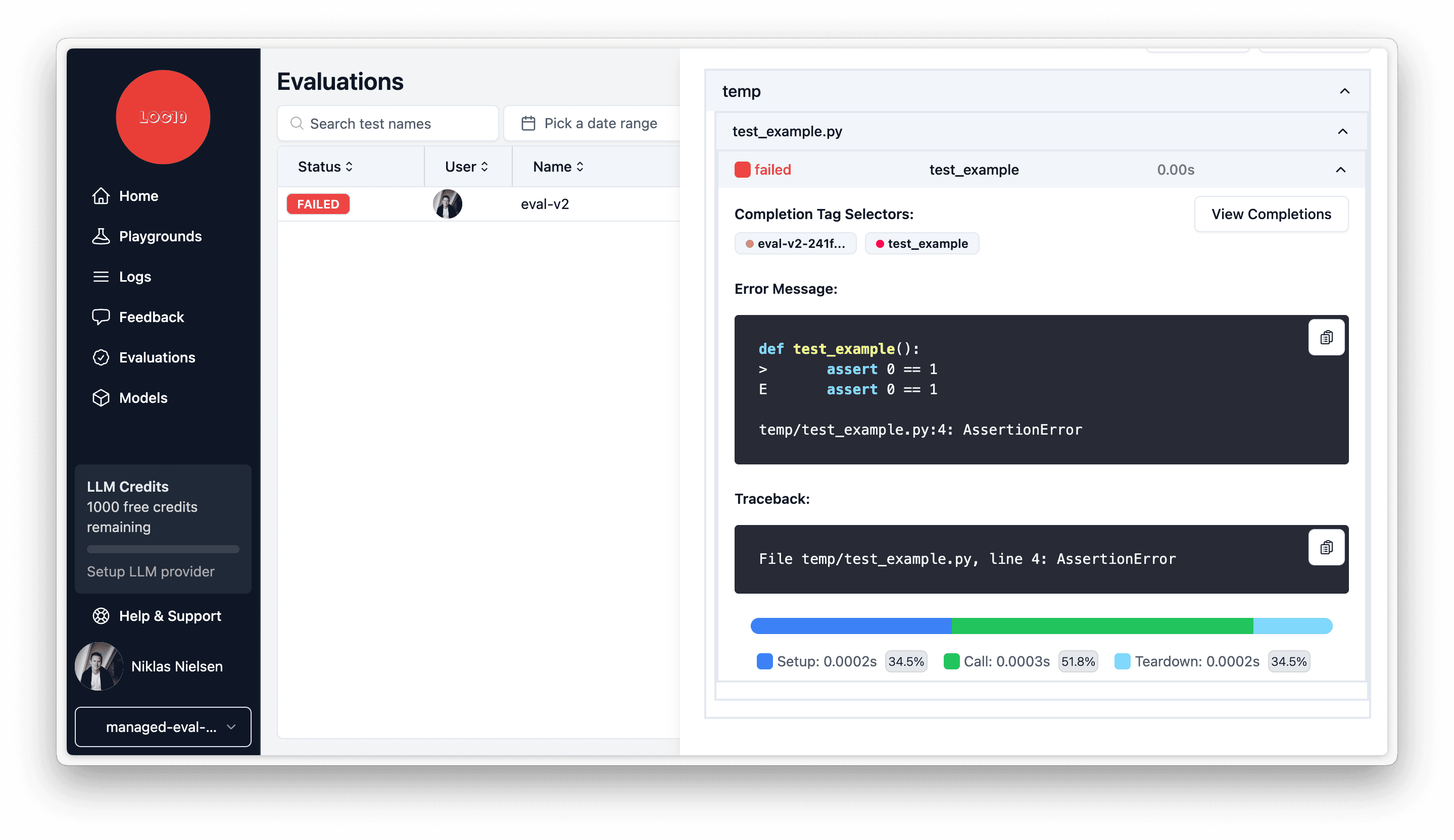 Log10 dashboard