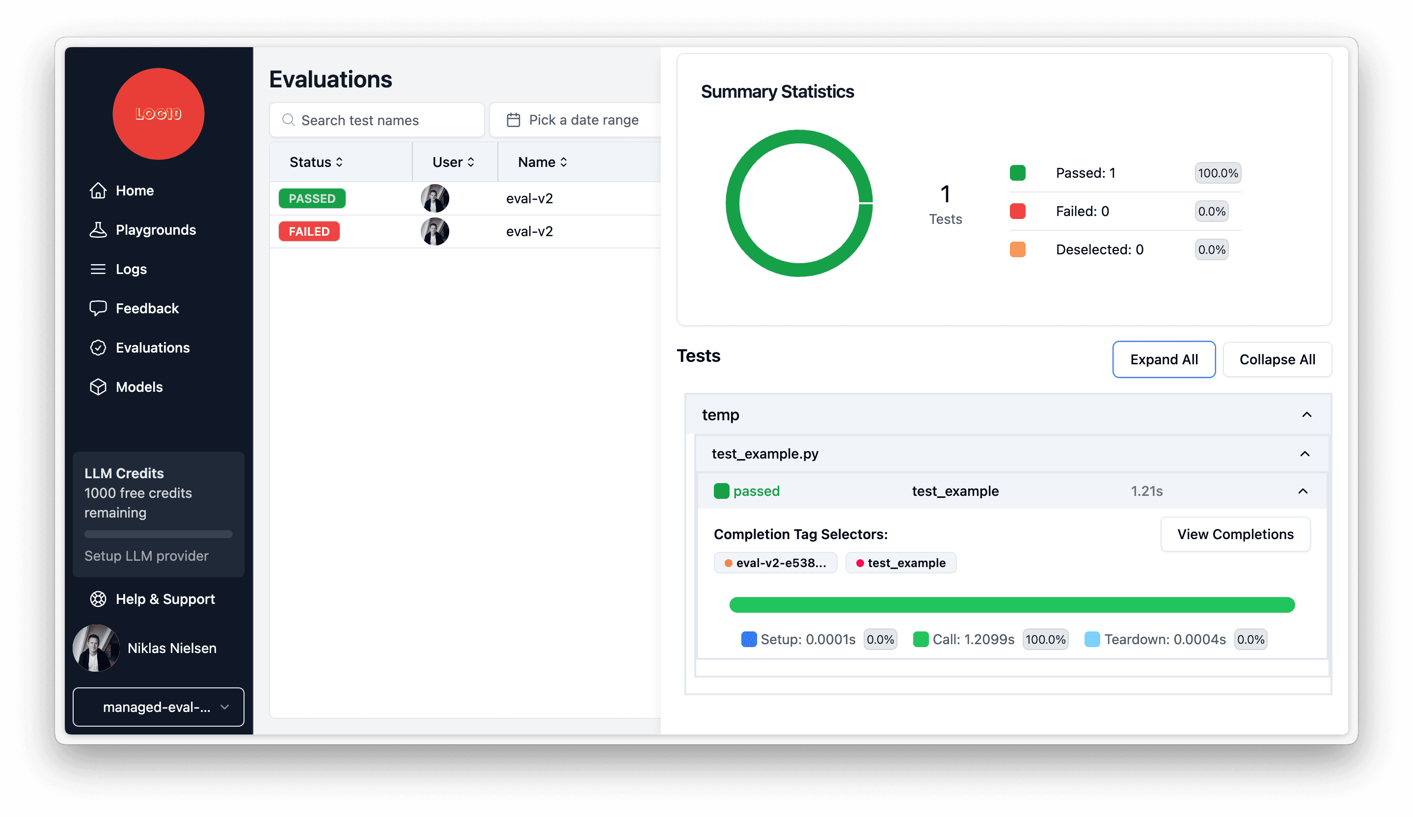 Log10 dashboard